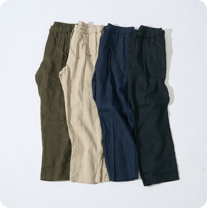 ヨーロッパリネンイージーパンツ