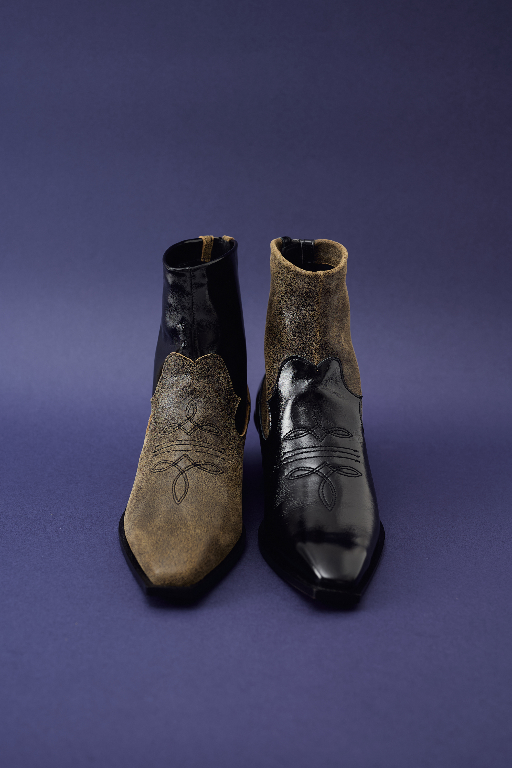 leather western shortboots